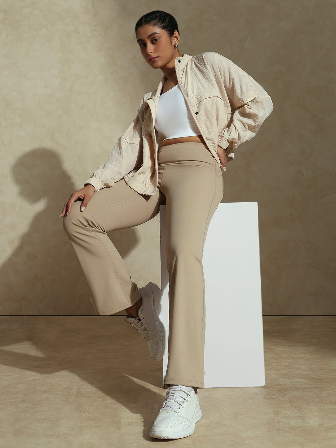 Shop-TraqLite Flare Pants Almond Beige