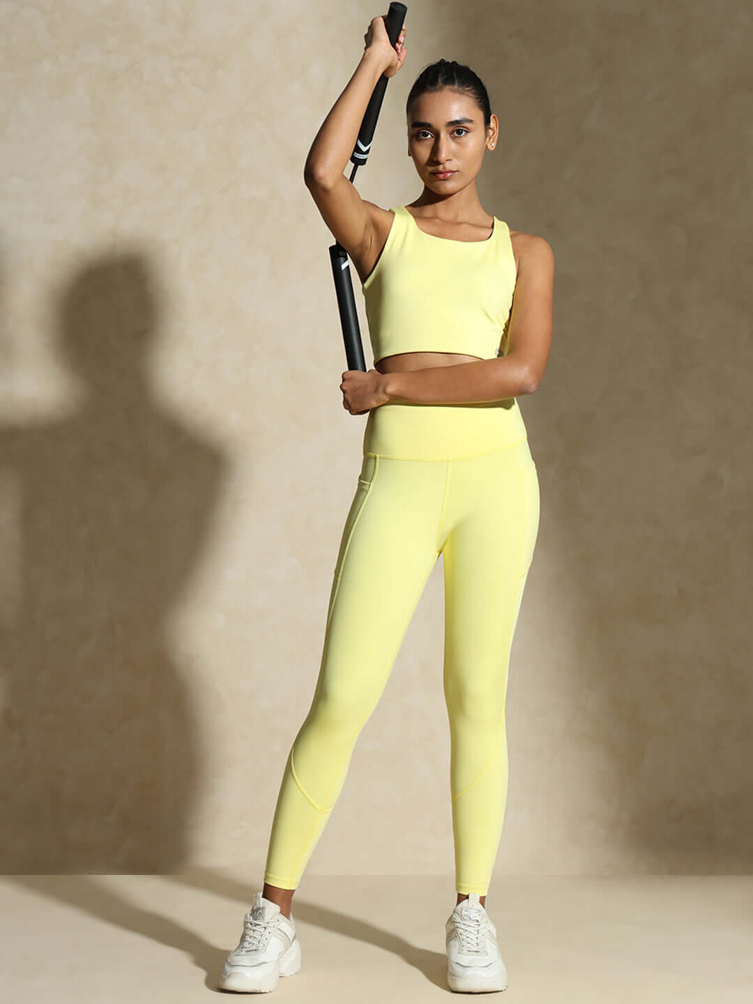 Shop-Candyfloss Yellow High Impact Action Bra & Aura Leggings
