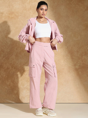 TraqPace Jacket & Cargo Pants Ballet Pink