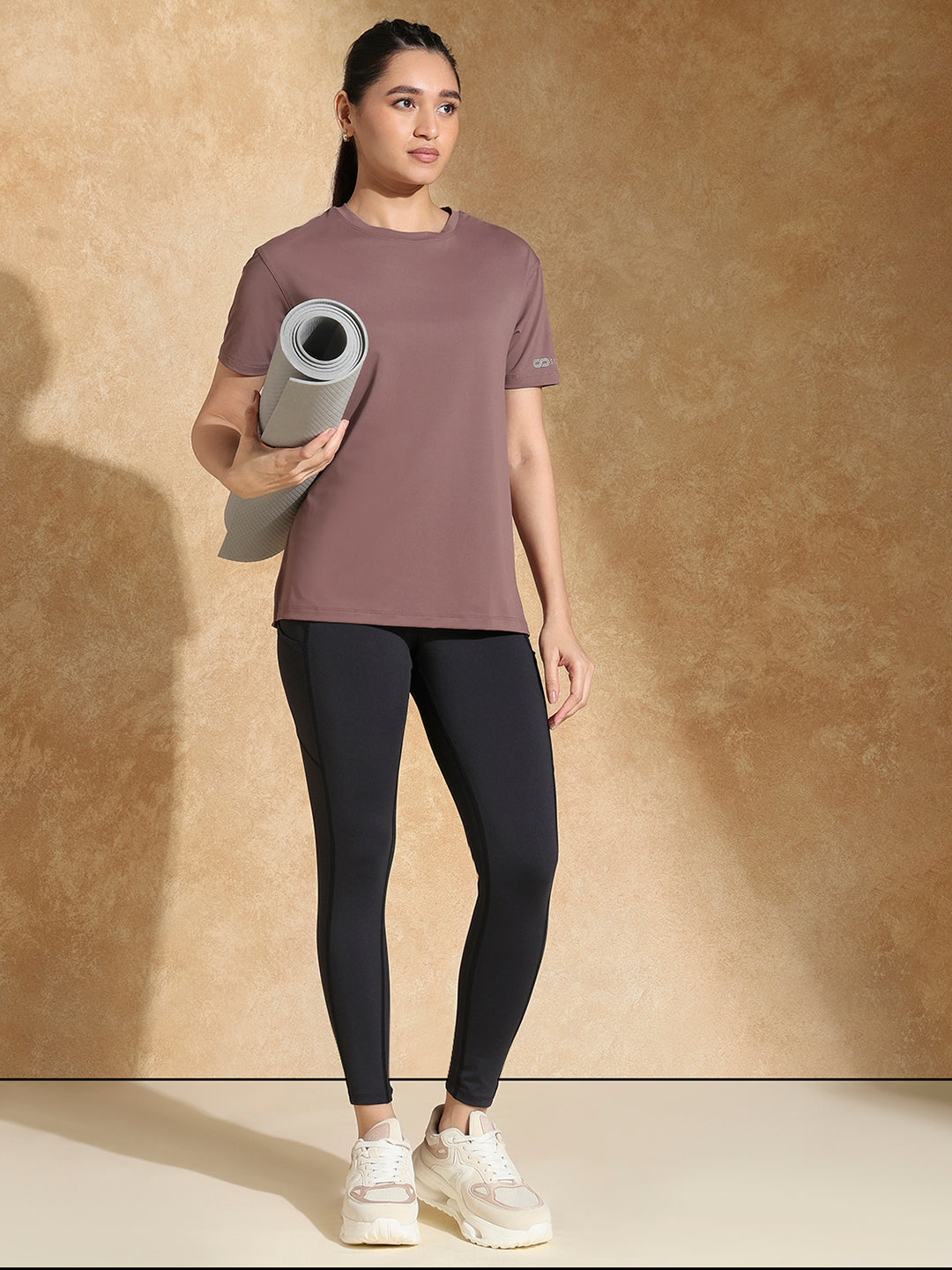 Shop-FlowFit Oversized Tee Mocha Muse