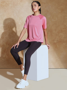 Shop-Traqfit Raglan Tee Coral Pink