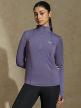 Shop-Women's Ath Runner Zip Neck Purple Cadet