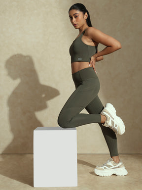 Shop-High Impact Action Bra With ClaspTerra Olive