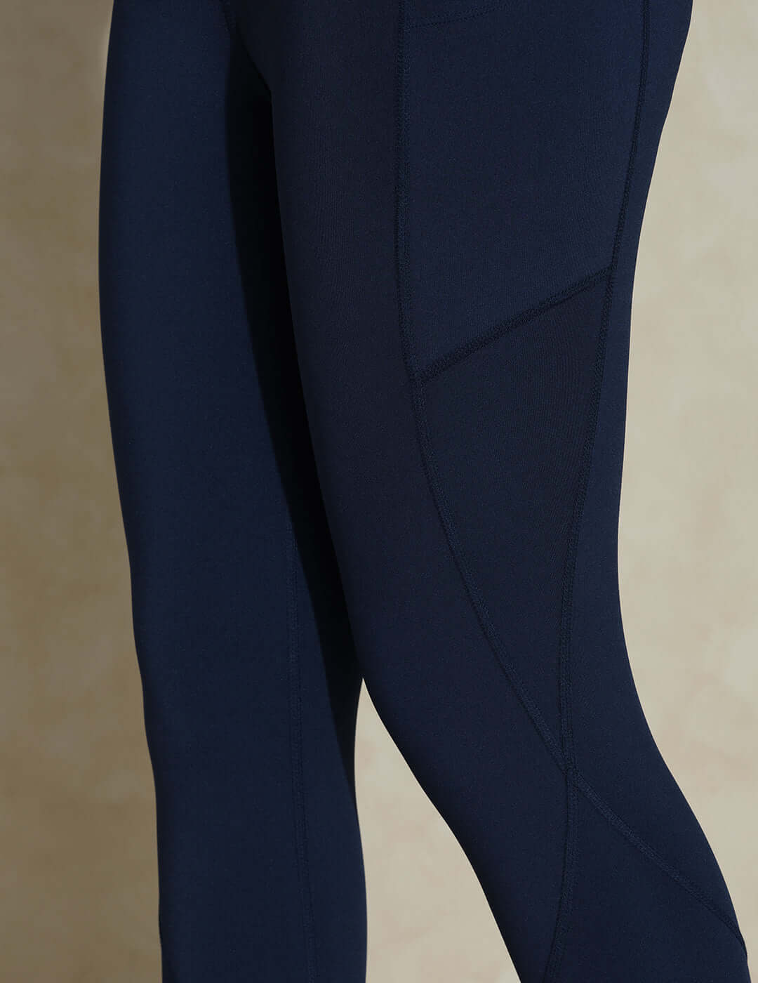 Shop-Navy Keyhole Back Crop Top with Clasp & Aura Leggings