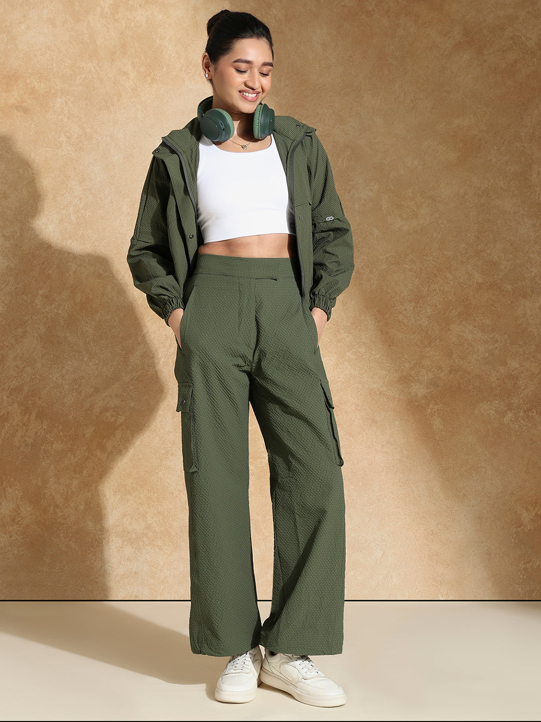 TraqPace Jacket & Cargo Pants Camo Green