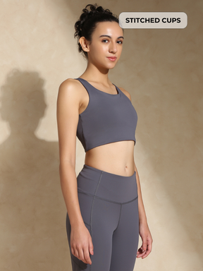 Shop-Slate Grey High Impact Action Bra with Clasp & Luna Sculpt Leggings