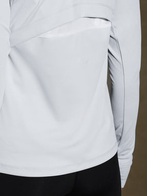 Shop-TraqRun Half-Zip tee Lunar Grey