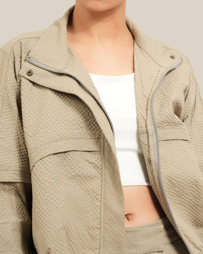 Shop-AeroTraq Runner Jacket Stone Beige