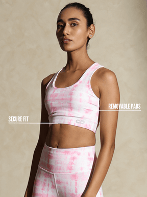 Pink Shibori Luxe Crop Top