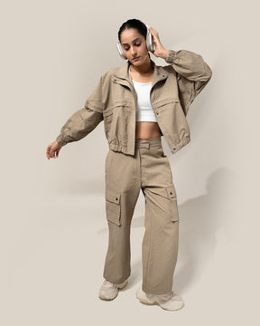 Shop-TraqPace Cargo Pants Stone Beige