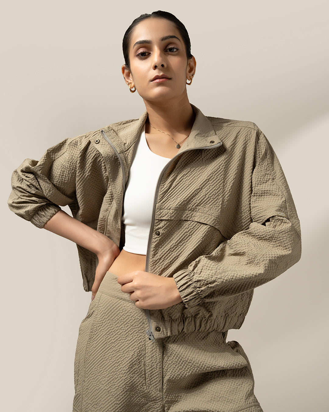 Shop-TraqPace Jacket Stone Beige