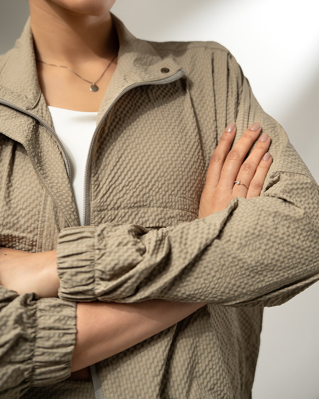 Shop-TraqPace Jacket Stone Beige