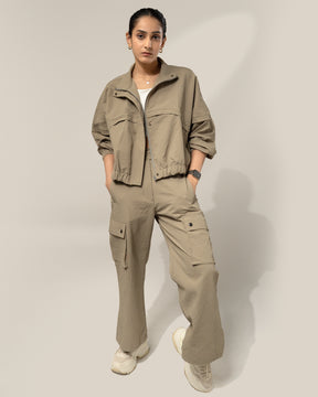 Shop-AeroTraq Runner Jacket Stone Beige