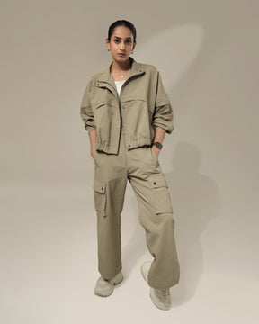 TraqPace Jacket & Cargo Pants Stone Beige