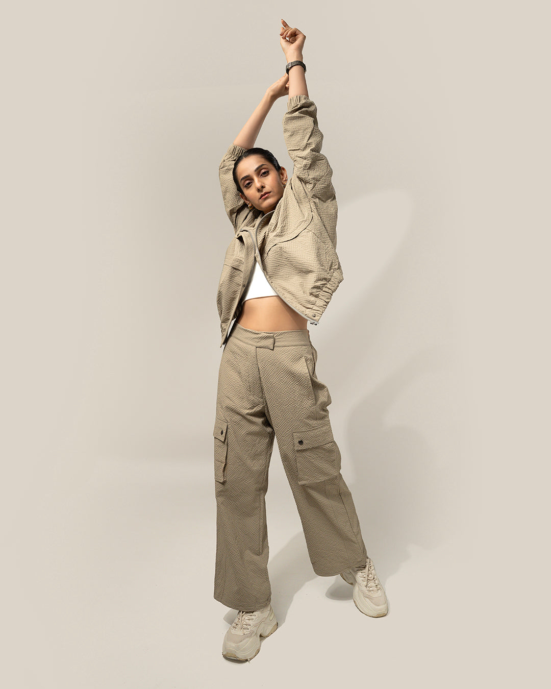 Shop-TraqPace Jacket Stone Beige