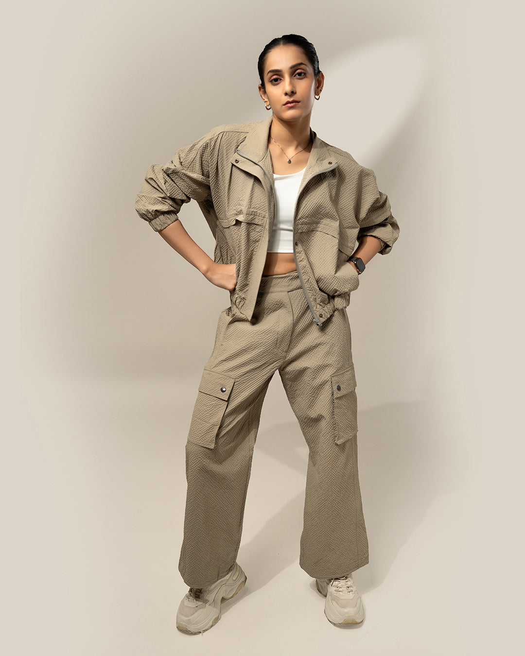 Shop-TraqPace Jacket Stone Beige