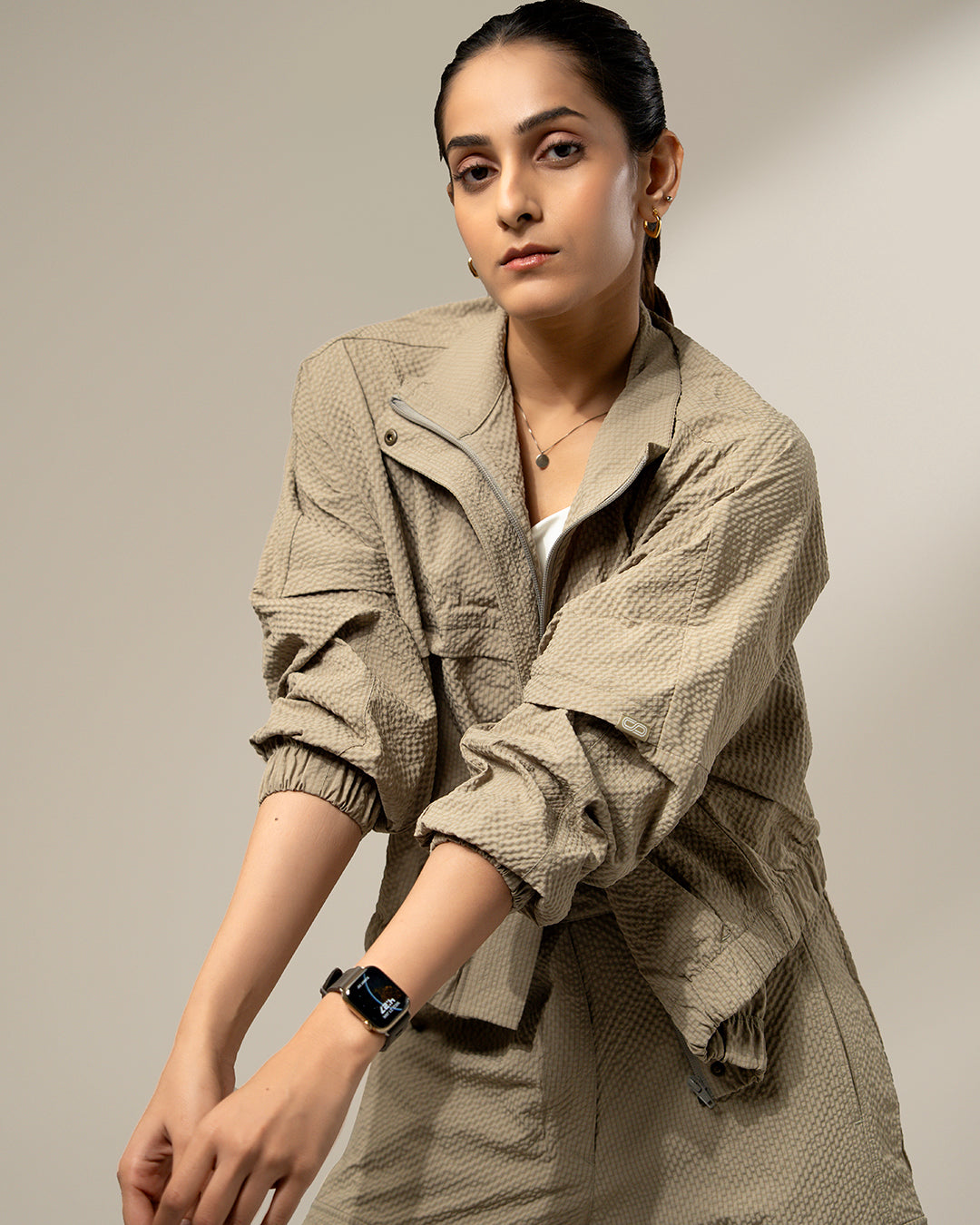 Shop-TraqPace Jacket Stone Beige