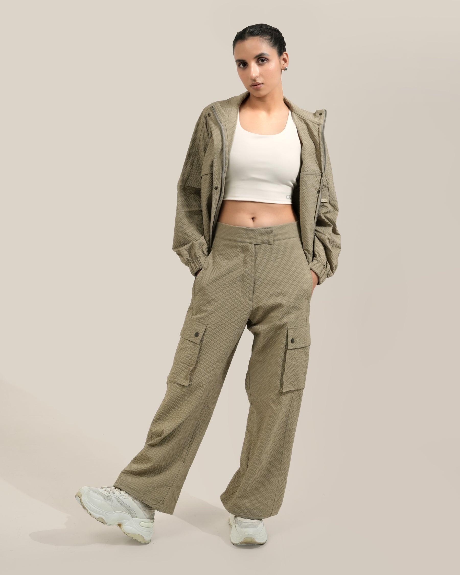 TraqPace Jacket & Cargo Pants Stone Beige