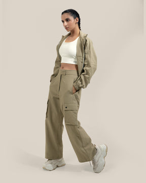 TraqPace Jacket & Cargo Pants Stone Beige
