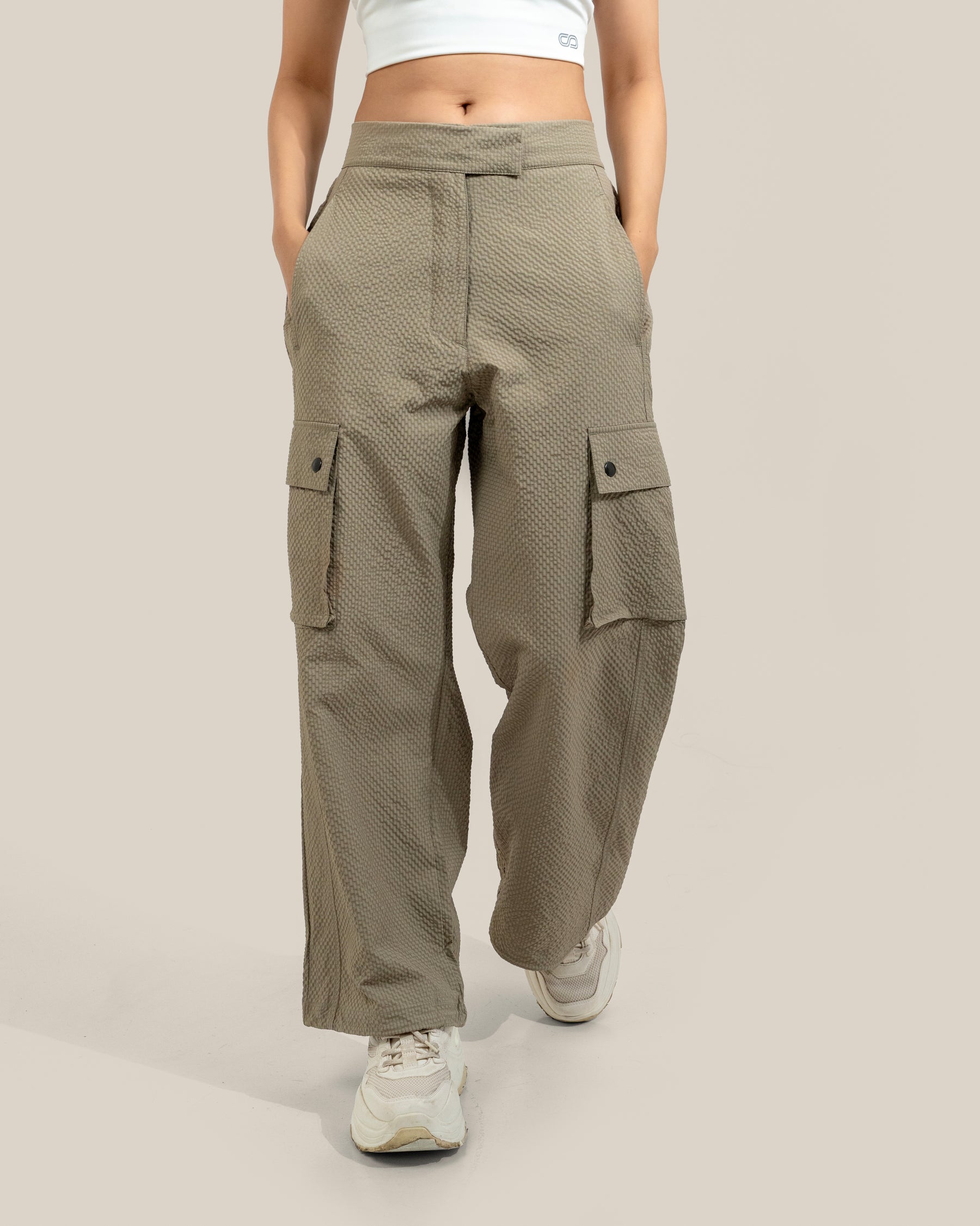 Shop-AeroTraq Cargo Pants Stone Beige