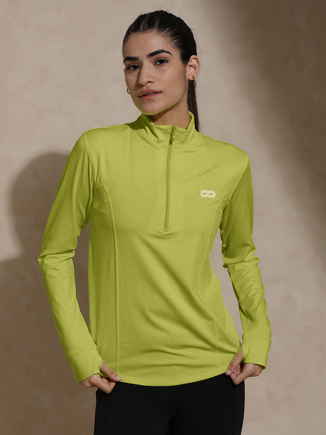 Best Women's Day Gift Ideas: : Ath Runner Zip Neck Limeade silvertraq
