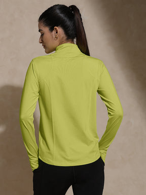 Shop-Women's Ath Runner Zip Neck Limeade