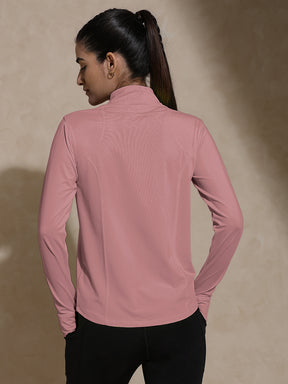 Shop-Women's Ath Runner Zip Neck Rosewood