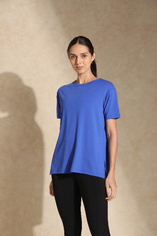 Shop-FlowFit Oversized tee Dazzling Blue