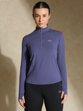 Shop-Women's Ath Runner Zip Neck Purple Cadet