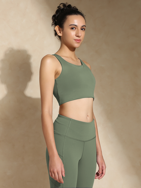 Shop-High Impact Action Bra With ClaspTerra Olive