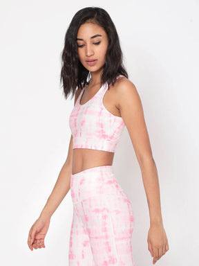 Pink Shibori Luxe Crop Top