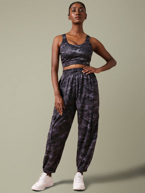 Shop-Aura Round Neck Sports Bra Dark Camo