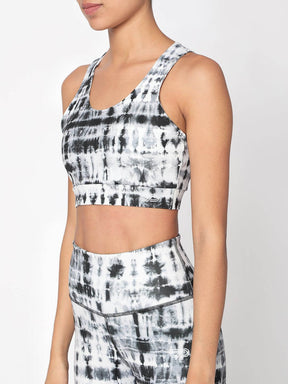 Black Shibori Luxe Crop Top