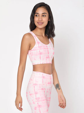 Pink Shibori Luxe Crop Top