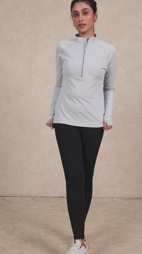 TraqRun Half-Zip Tee Lunar Grey