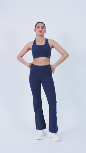 CottonFlex Sports Bra & Flare Pants Java