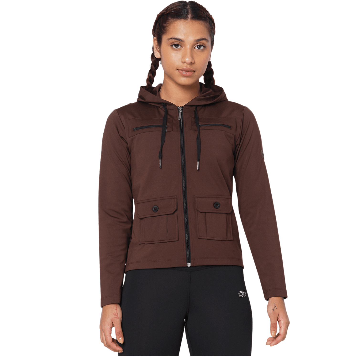 Hooded Cargo Pocket Jacket Java-Sports Jacket-Silvertraq-Silvertraq