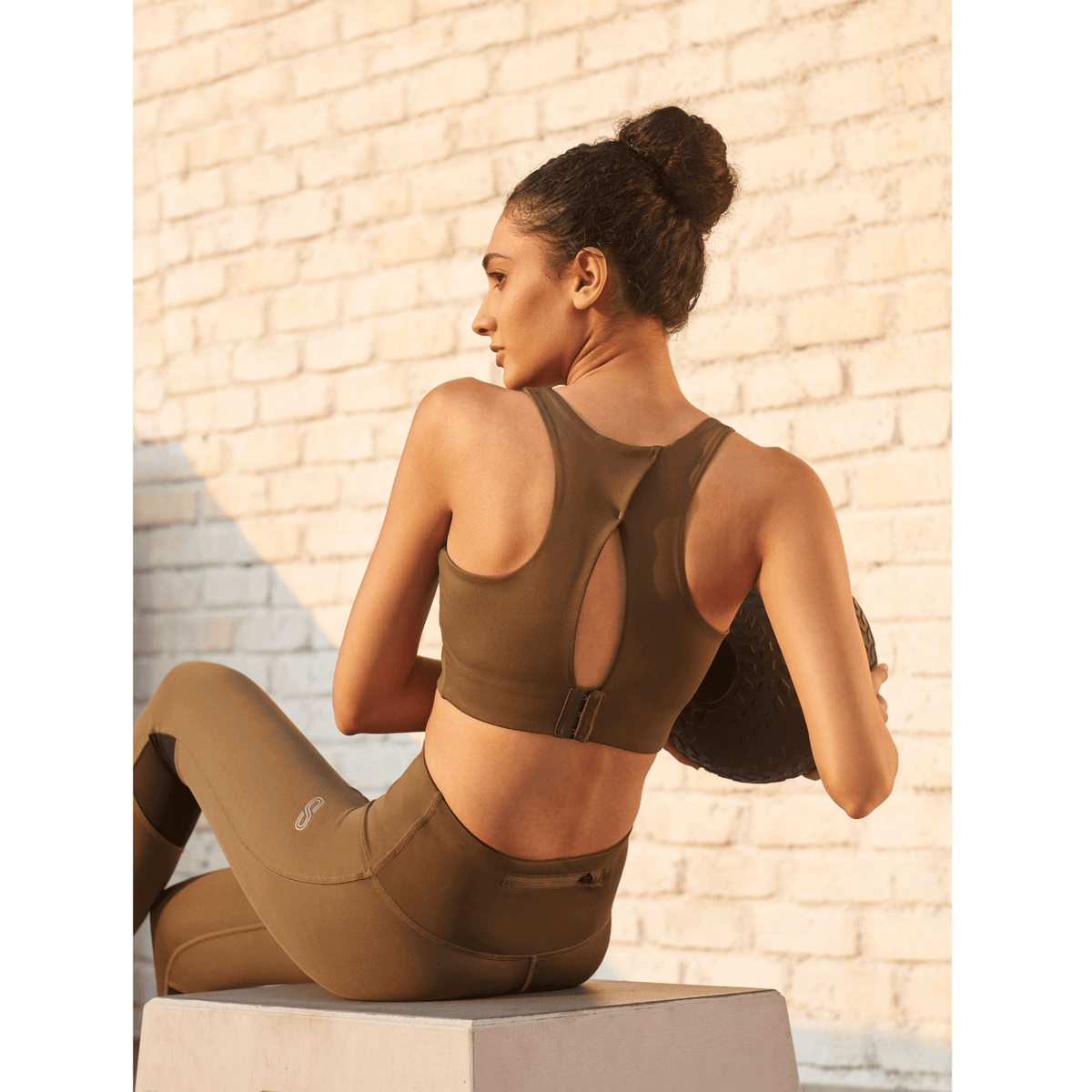 High Impact Action Bra With Clasp Olive-Padded Crop Top-Silvertraq-Olive-XS-Silvertraq