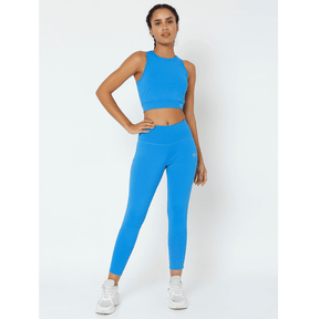 Padded Cross Back Crop Top Electric Blue-Padded Crop Top-Silvertraq-Silvertraq