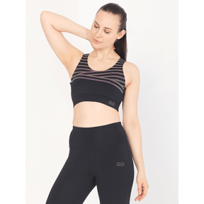 Artemis Reflective Crop Top Black-Padded Crop Top-Silvertraq-Silvertraq