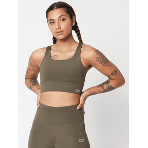 Olive High Impact Action Bra & 7/8 Leggings