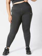 Ath Perform 7/8 High Waist Leggings Grey Plus-Leggings-Silvertraq-Grey Anthracite-XS-Silvertraq