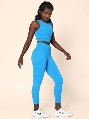 Ath Perform 7/8 High Waist Leggings Electric Blue