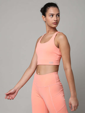 Peach High Impact Action Bra & Aura Leggings