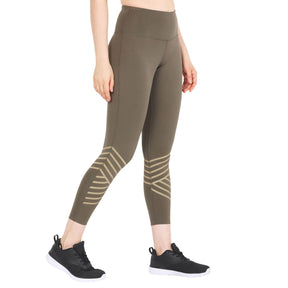 Athena Reflective Leggings Olive-Leggings-Silvertraq-Silvertraq