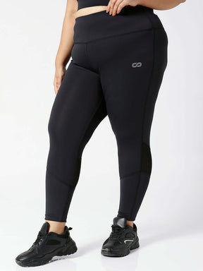 Ath Perform 7/8 High Waist Leggings Black Plus-Leggings-Silvertraq-Black-XS-Silvertraq