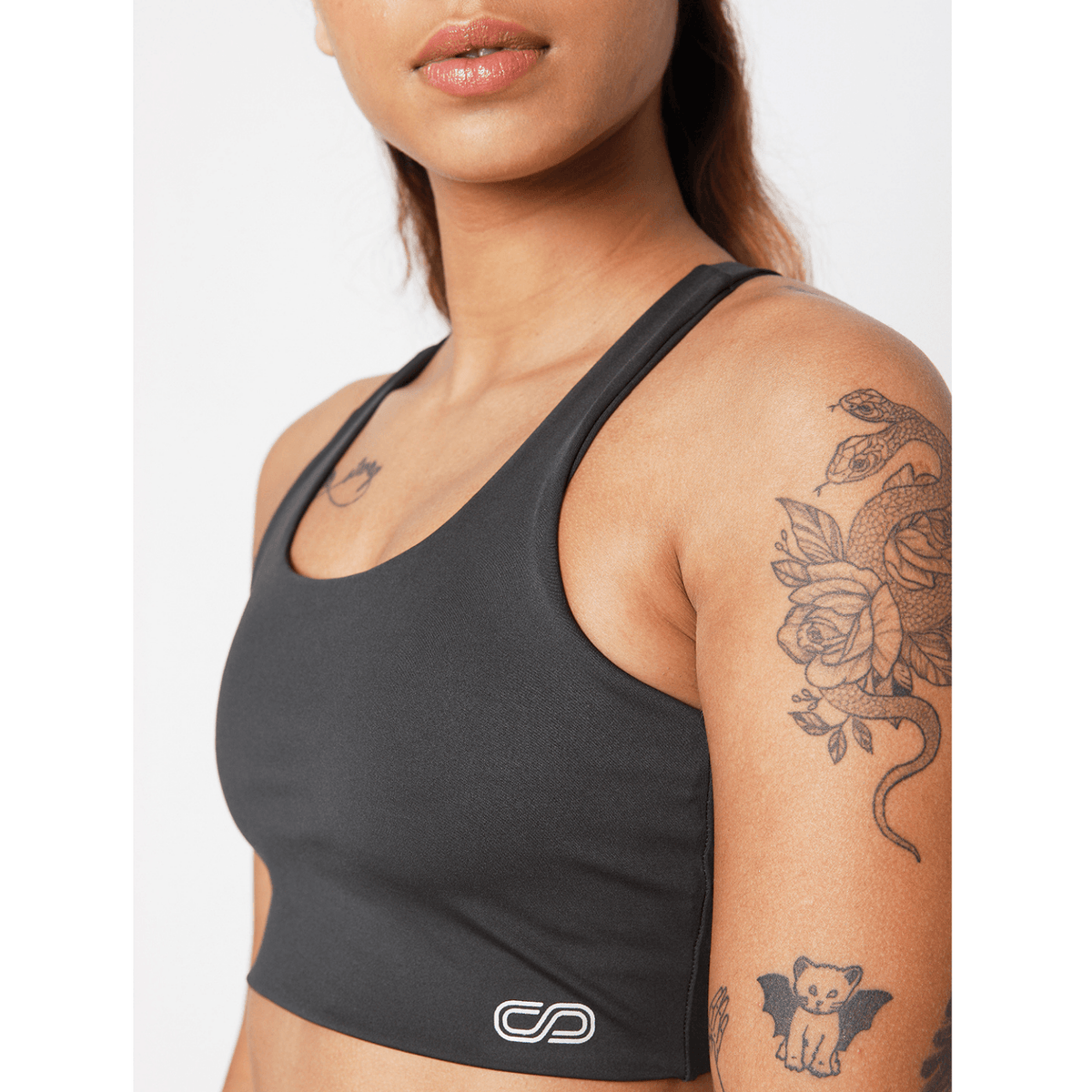 High Impact Action Bra With Clasp Grey-Padded Crop Top-Silvertraq-Silvertraq
