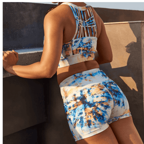 Tie Dye Printed Flex Shorts-Shorts-Silvertraq-Silvertraq