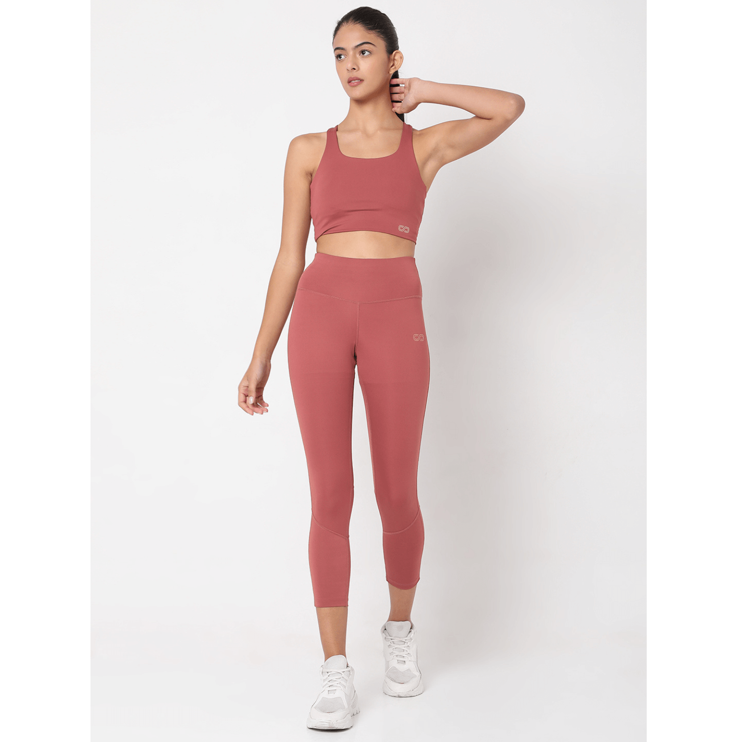 Marsala High Impact Action Bra & 7/8 Leggings