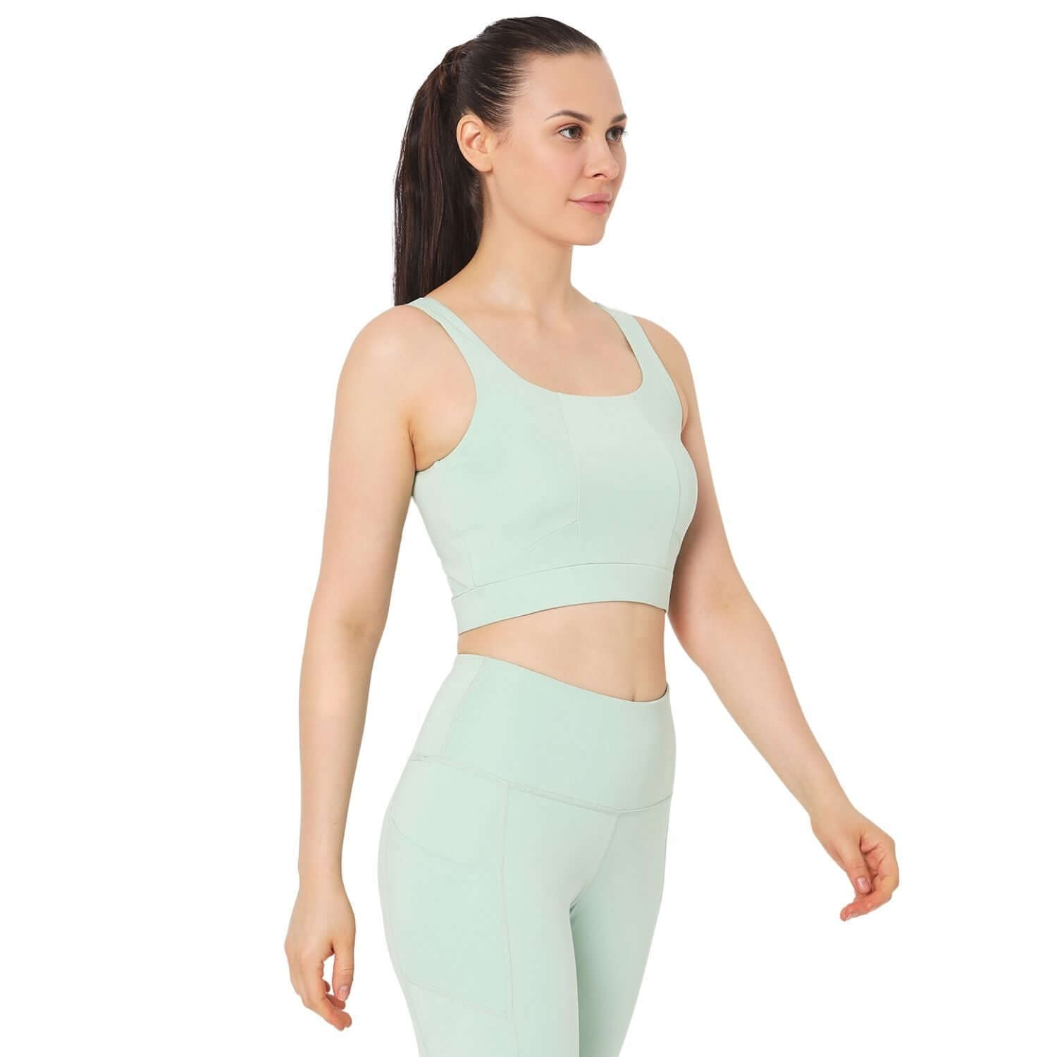 Evolve Padded Crop Top Pastel Jade-Padded Crop Top-Silvertraq-Silvertraq